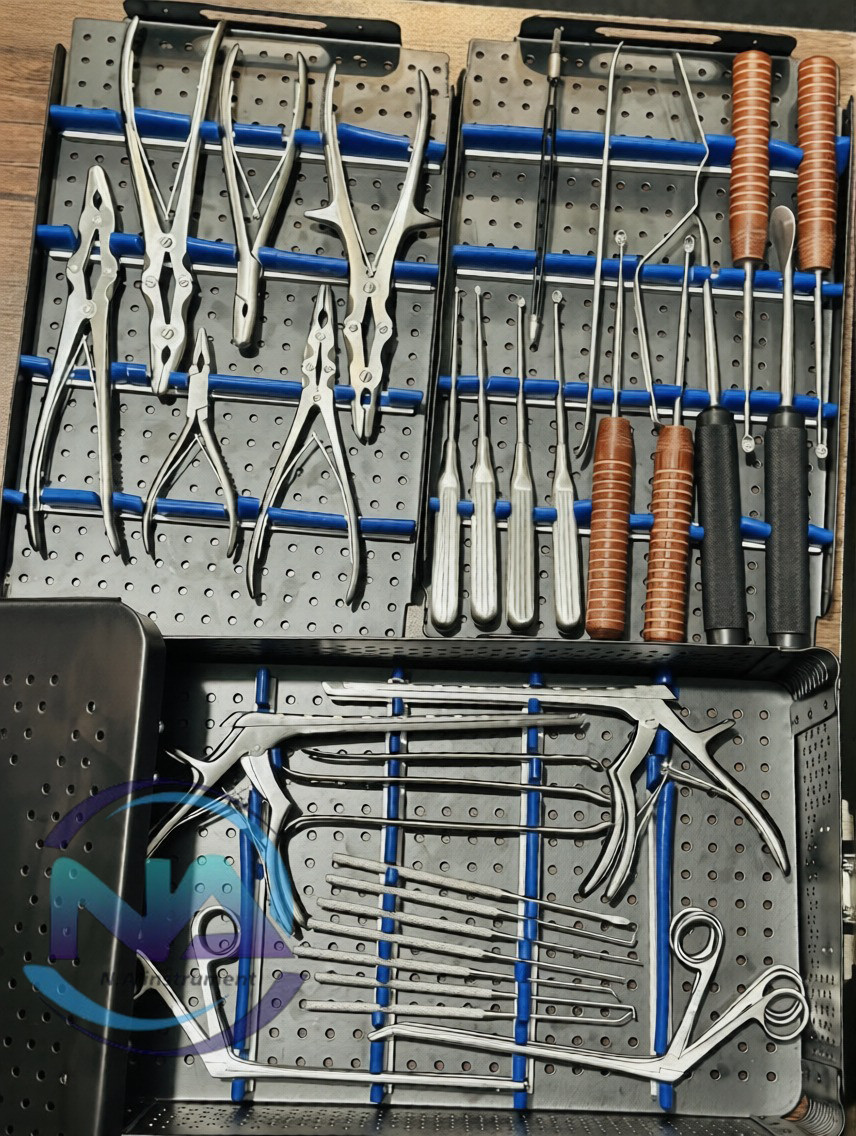 Lumbar Spine Surgery Set with Box Orthopedic Instruments