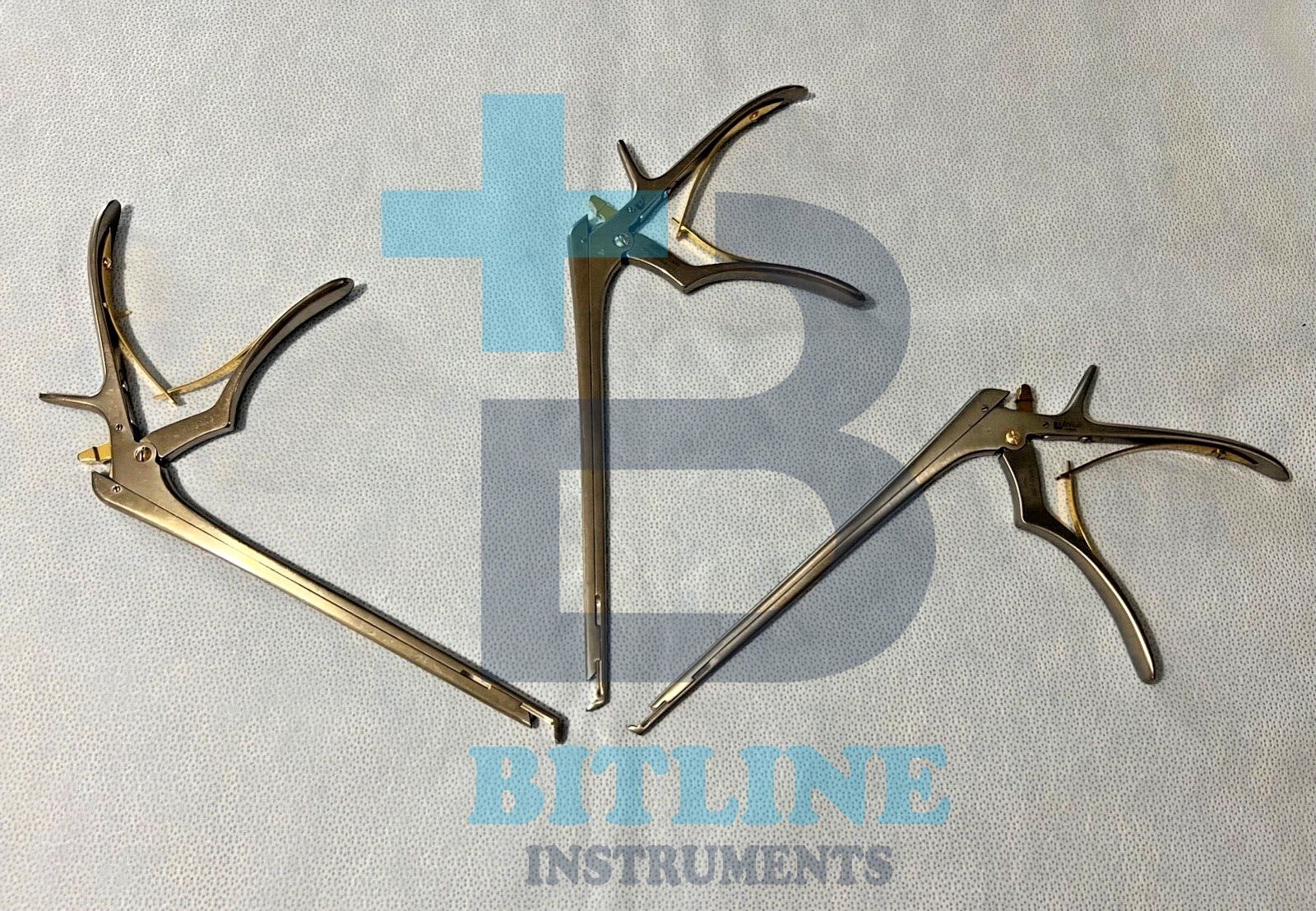 Set Of 3 Ulrich Premiumline 3/4/5mm Kerrison Punch Ronguers 40° X 8″ Neuro Spine