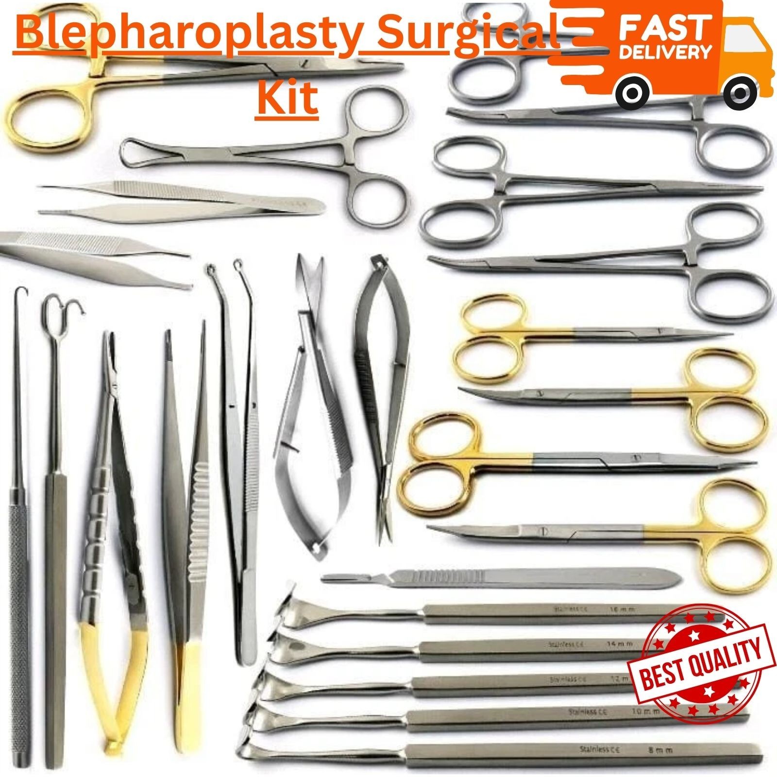 Blepharoplasty Surgical Kit Ophthalmic Eyelid Retractors Micro Eye Instruments