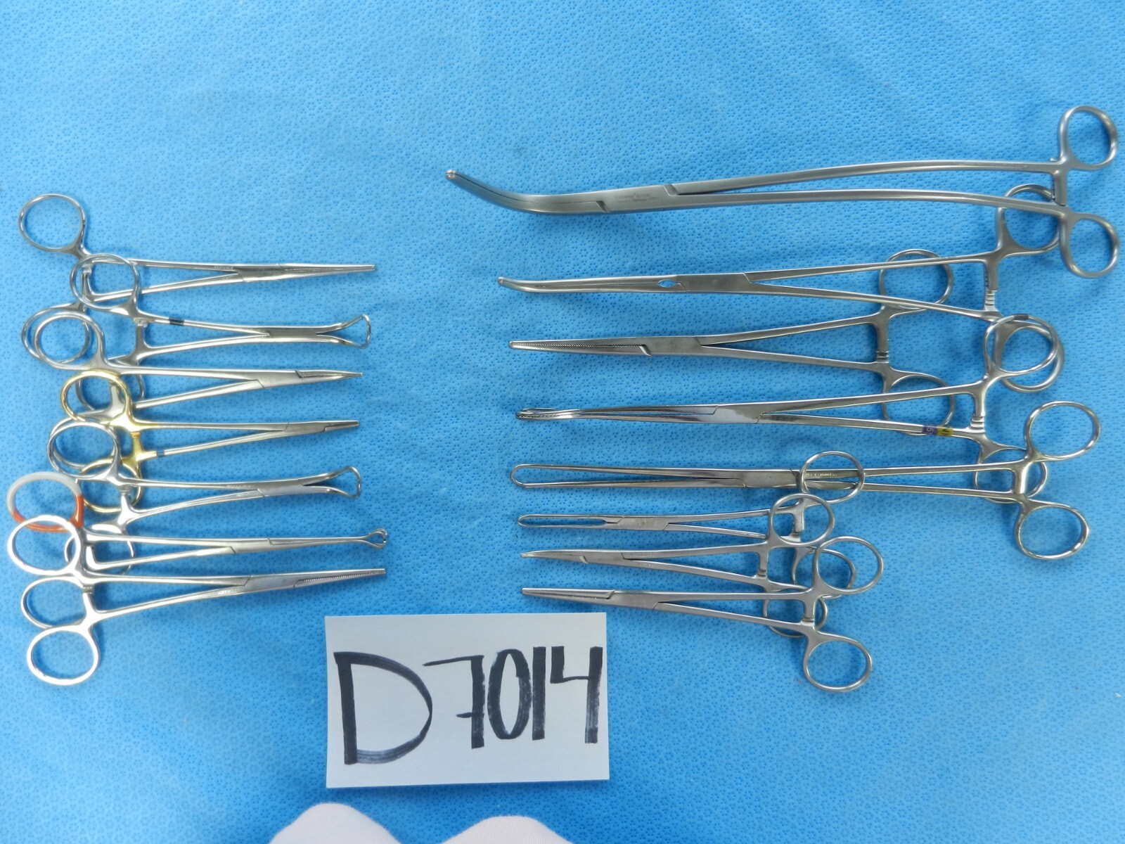 D7014 Jarit V. Mueller Pilling Weck Surgical Forceps Lot of 15 Approx 13-30.5cm