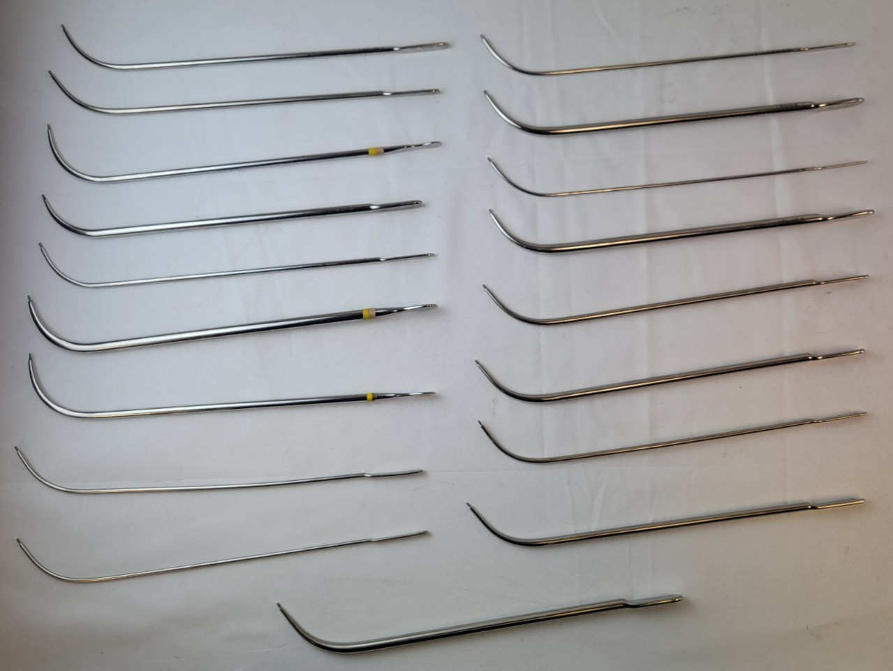 Set Of 18 V. Mueller Sklar Lefort Urethral Sound Dilators Curved