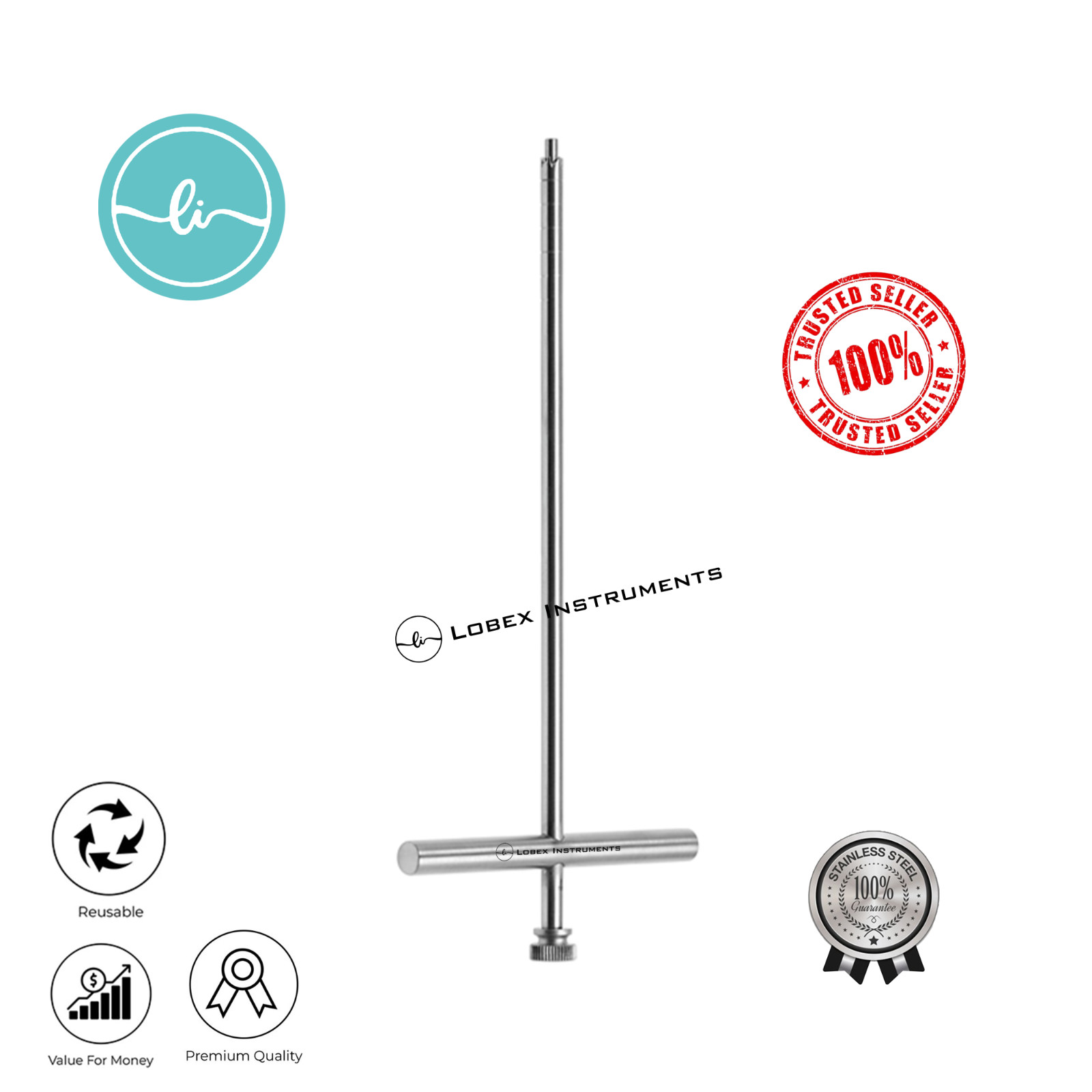 Michele Trephine, 6.25″, O.D. 3/16″, Graduated 0.25″ to 1.25″, Premium Stainless