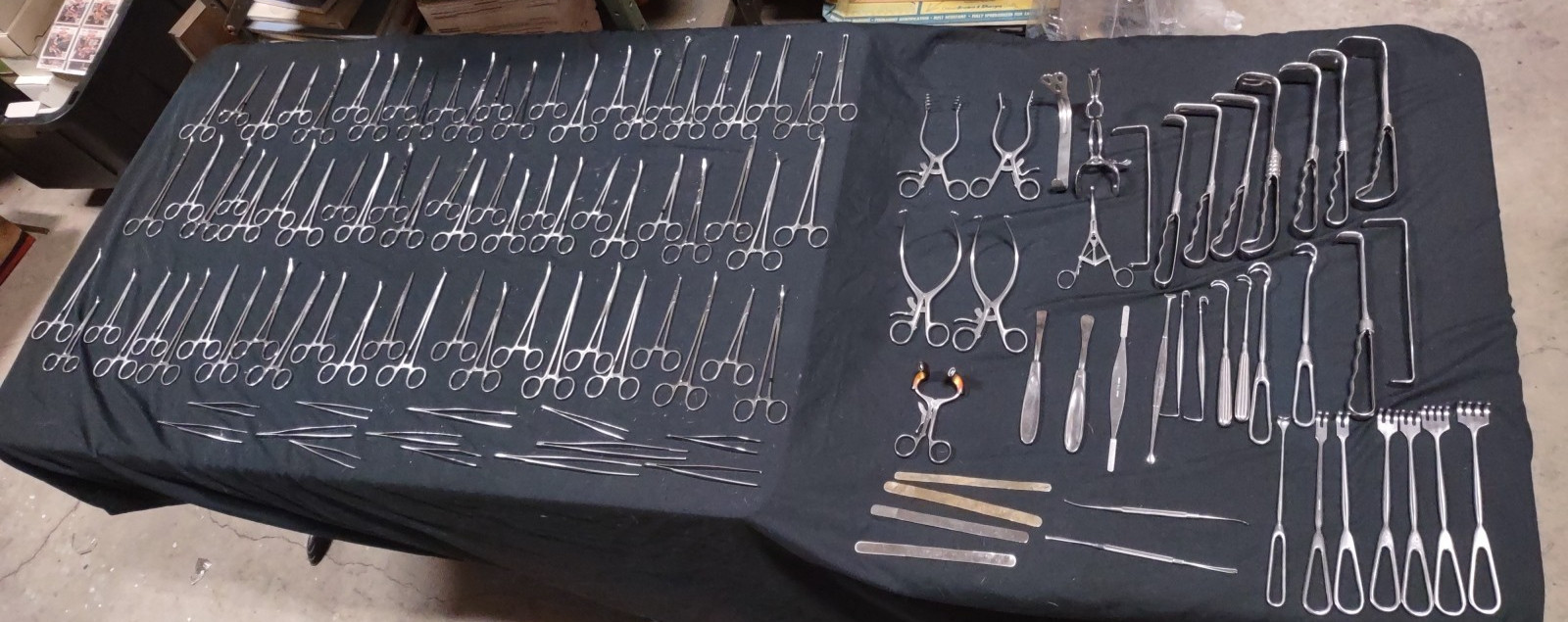 125 Piece Minor Neck Tray Surgical Medical Lot Retractors Weck Jarit