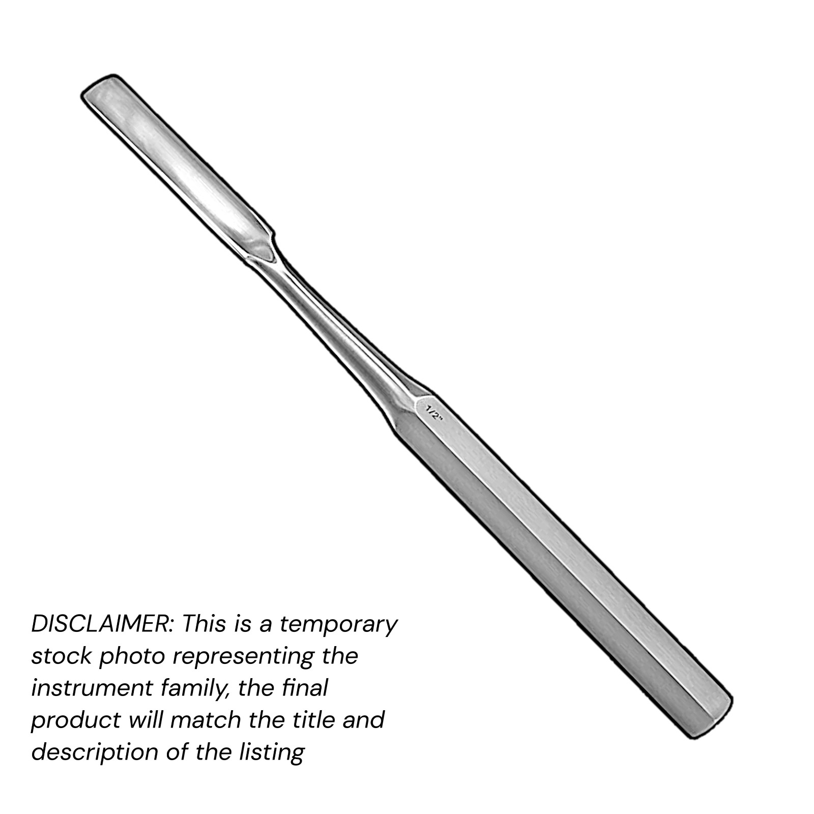 3 pcs Hibbs Gouge, 9″ 1/4″ Straight Tip Stainless Volaris Economy Grade