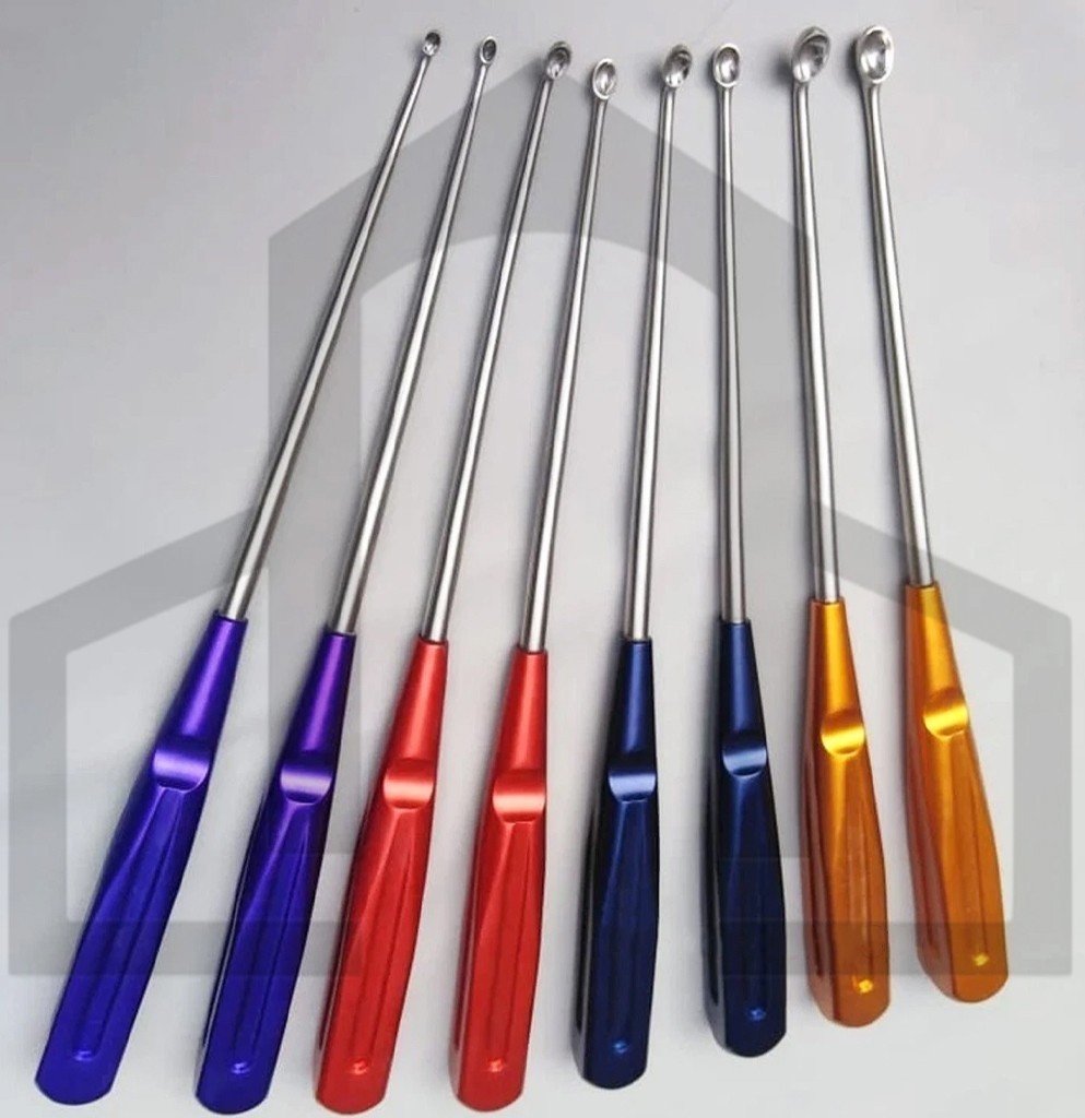 Volkmann Bone Curette Set 8 PCS Colorful Orthopedic Surgical Instruments