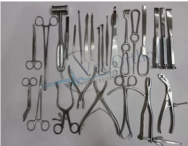 Basic Orthopedic Surgery Kit German Orthopedic Surgical Instrument Set of 25 Pcs