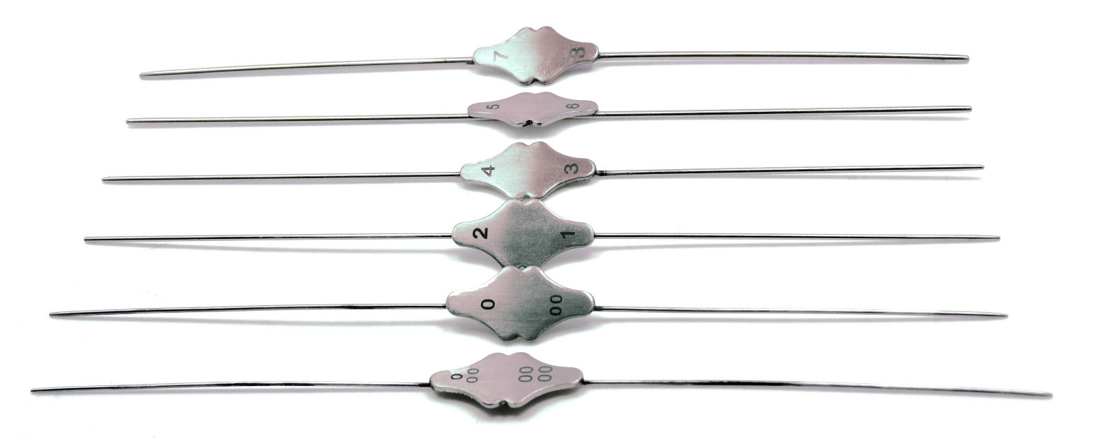 Bowman Lacrimal Probe 6″ Surgical ENT 0000-000, 00-0, 1-2, 3-4, 5-6,7-8 Set of 6