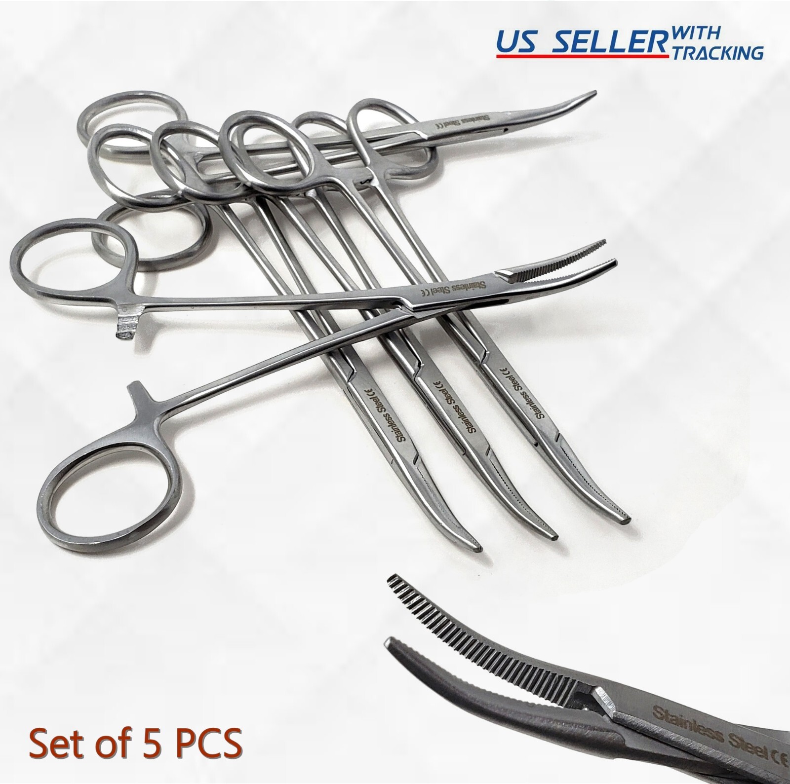 Surgical Mosquito Forcep 5″ Hemostat Curved Locking Handle Dental Instruments CE