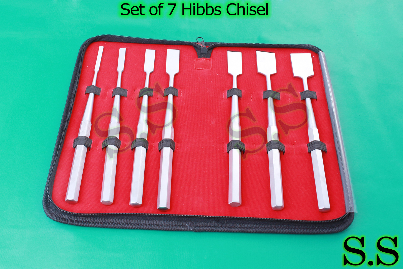 Set of 7 Hibbs Chisel 9″ Orthopedic Surgical Instruments