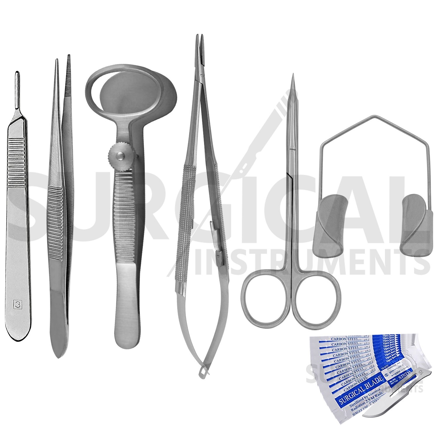 10 Pieces Eye Surgery Set Ophthalmic Veterinary Micro Instruments German Grade