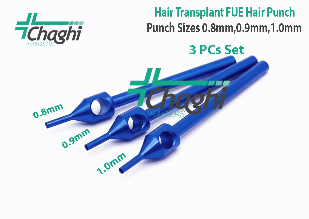 Hair Transplant FUE Hair Punch KIt Punch Sizes 0.8mm,0.9mm,1.0mm 3PCs x 2 Set CT