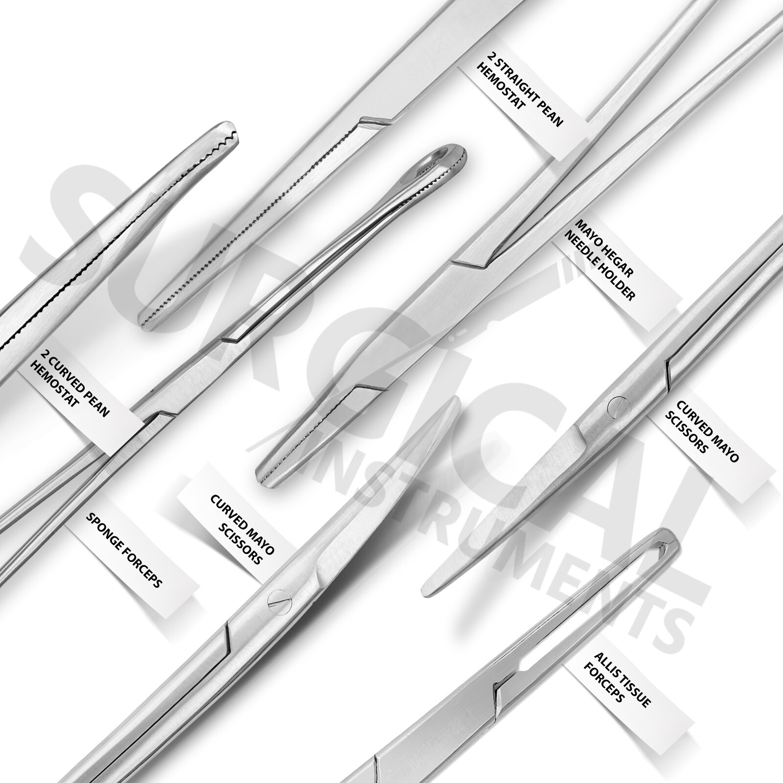 9 Custom Surgical Instruments Set lots of Vaginal, D&C, Laparotomy, Delivery Set