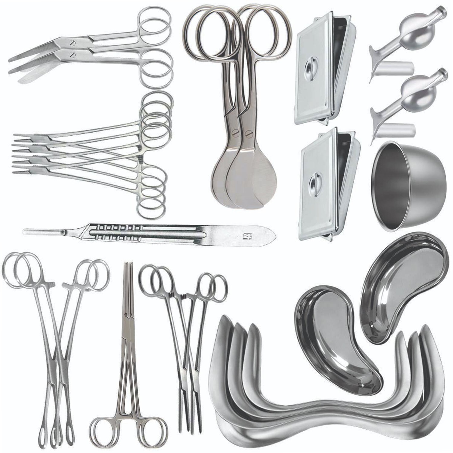 24 – pcs delivery instrument set gynecology basic surgery instrument