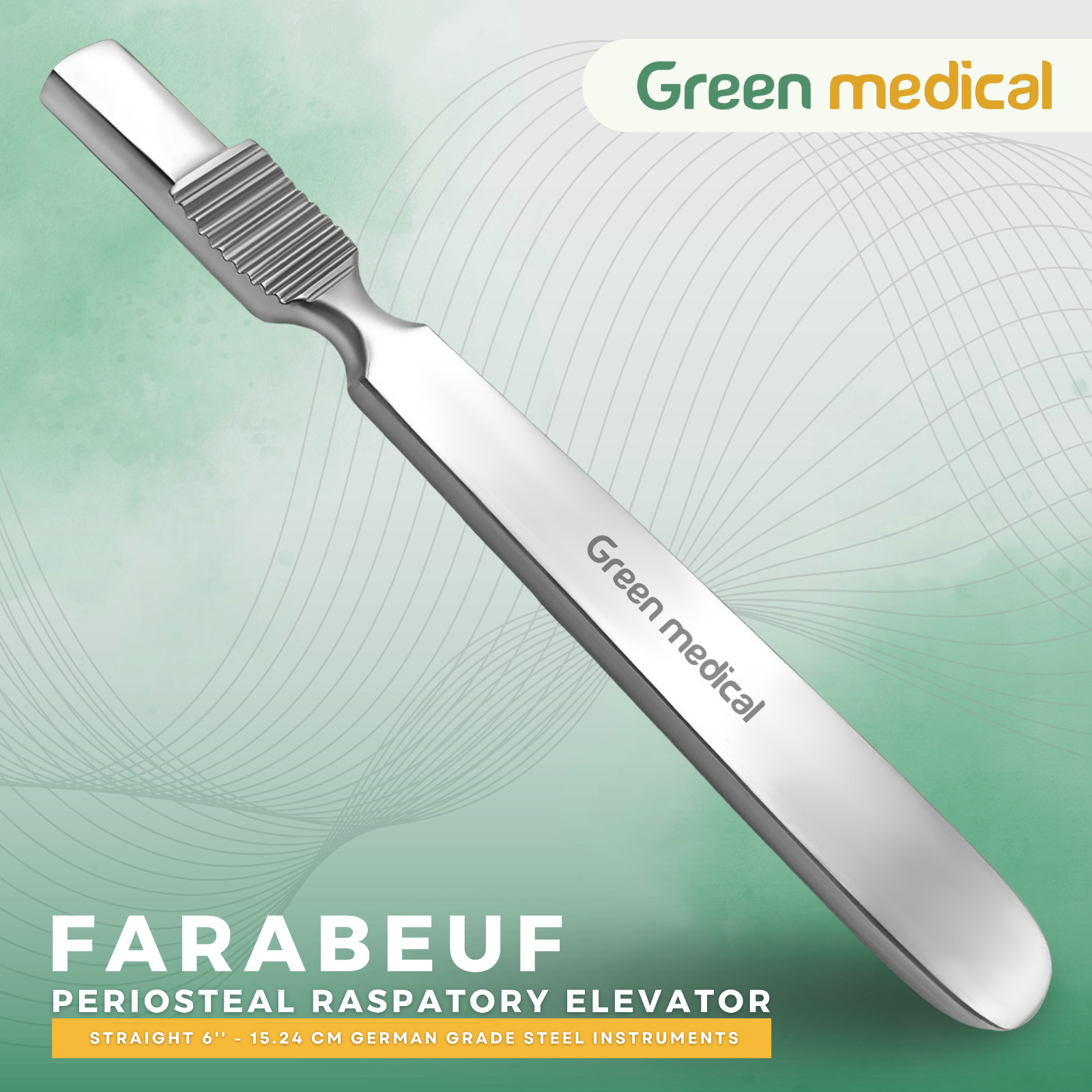 Farabeuf Periosteal Raspatory/Elevator Straight 6” – 15.24 cm German Grade