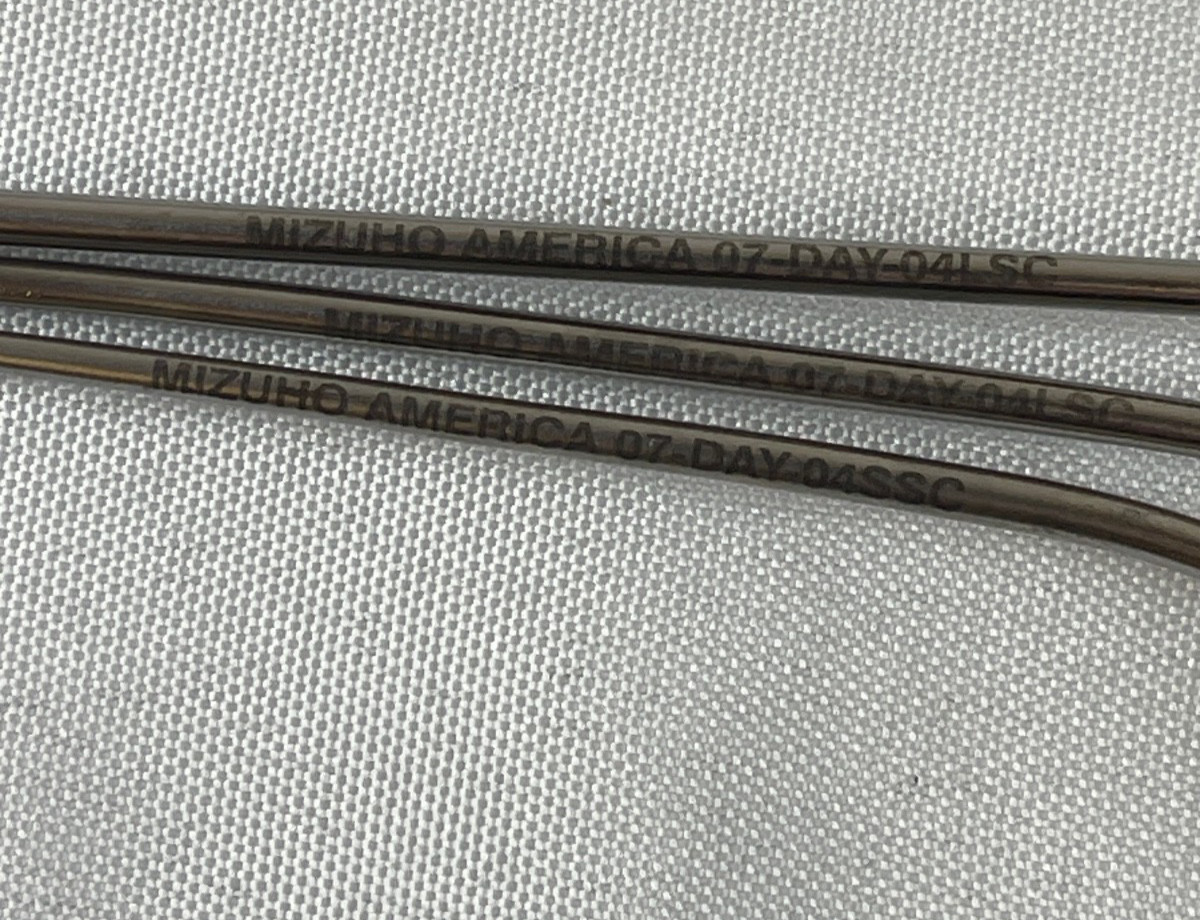 Set of 8 Mizuho Day Bailes Locking Tapered Suction Tubes 4 6 & 8Fr w/ Thumb Hole
