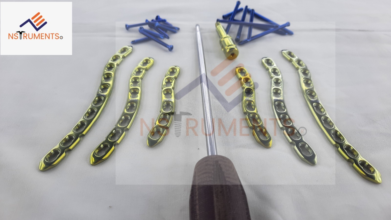 Anterïor Clavïcle Locking “S” 6,8,10 Hole Plate & 3.5mm screw Titanium (58 Pc)