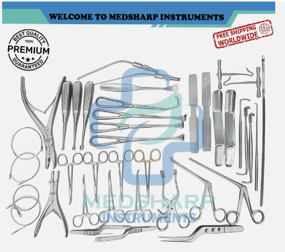 Set 40 Pcs Basic Craniotomy Surgical Instruments Good Quality