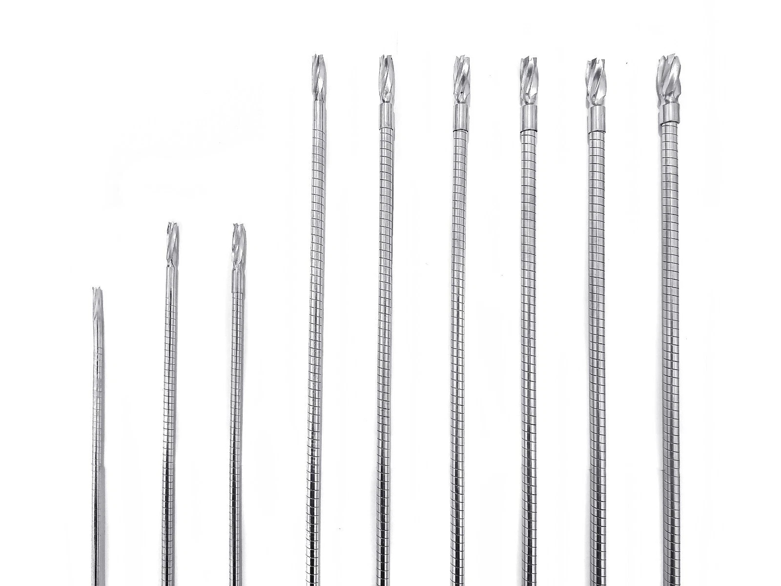 Veterinary Cannulated Flexible Reamer 6mm to 13mm Lot of 8pcs Stainless Steel