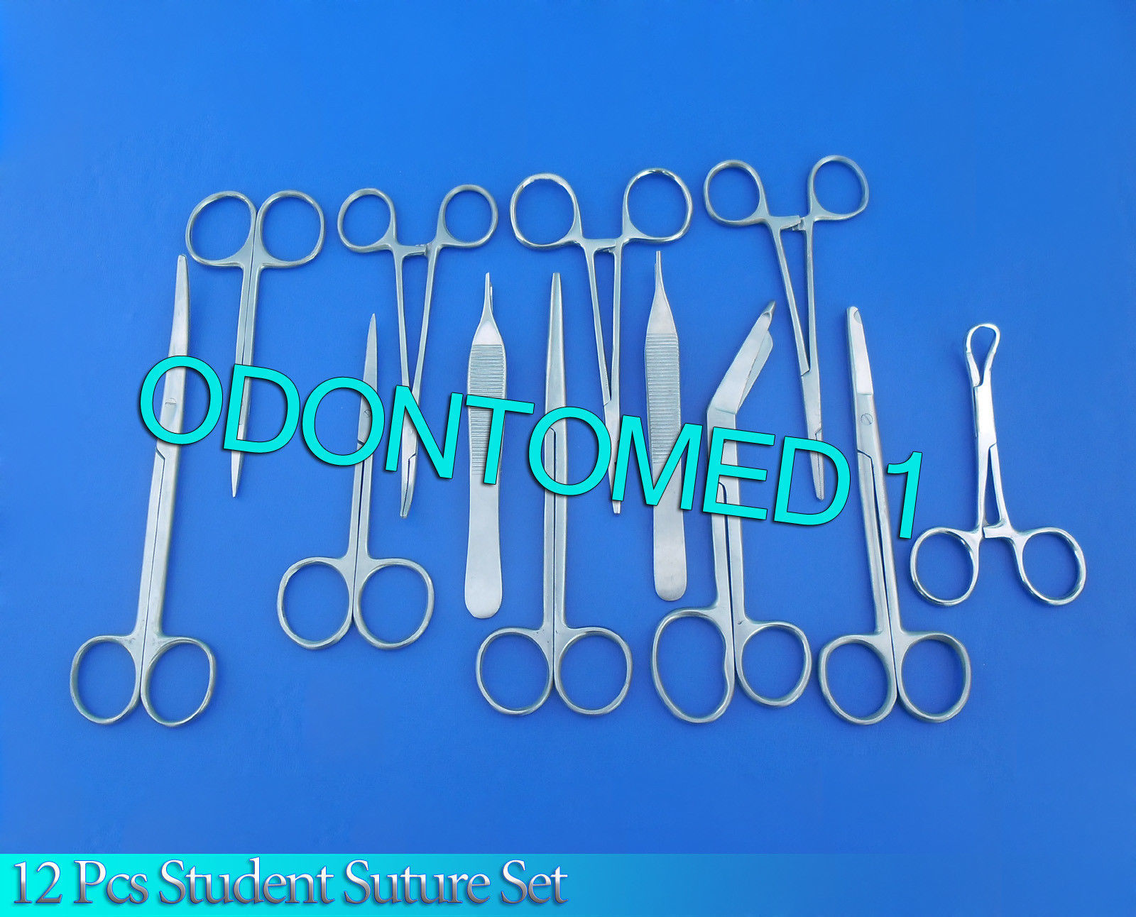 12 PC STUDENT SUTURE SURGICAL PACK SET KIT INSTRUMENTS DS-711