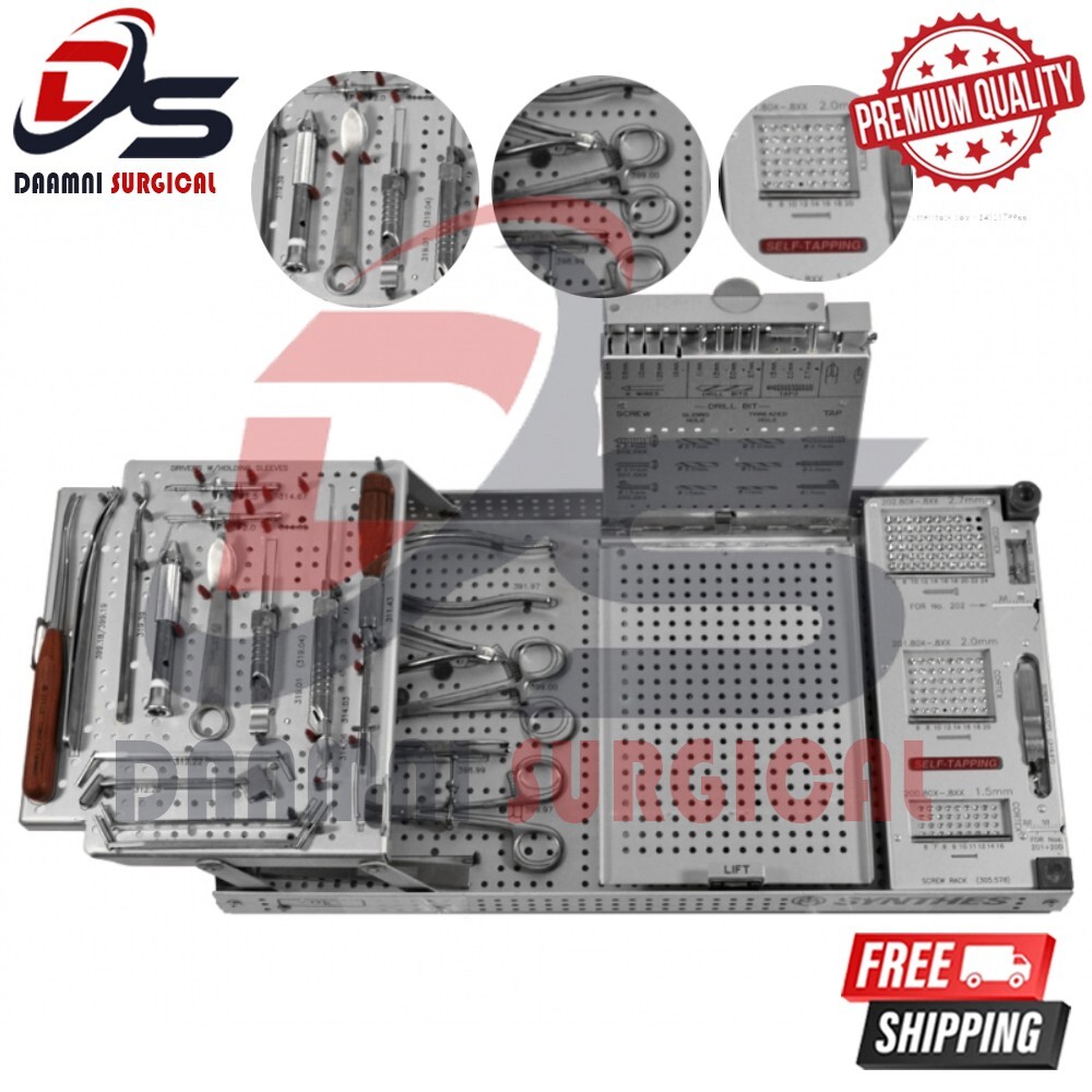 Mini fragment instrument set with self tapping screws