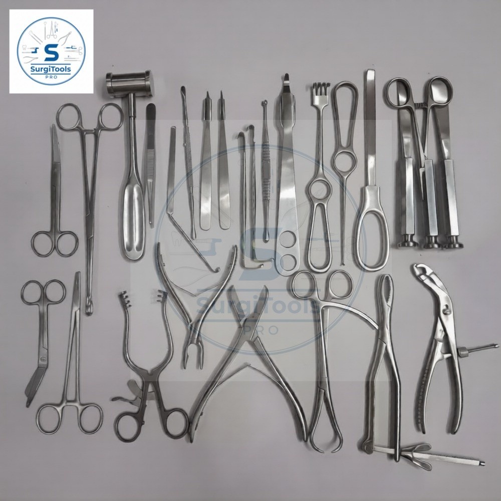 Basic Orthopedic Surgery Instrument Set 25 Pcs Surgical Tools Kit