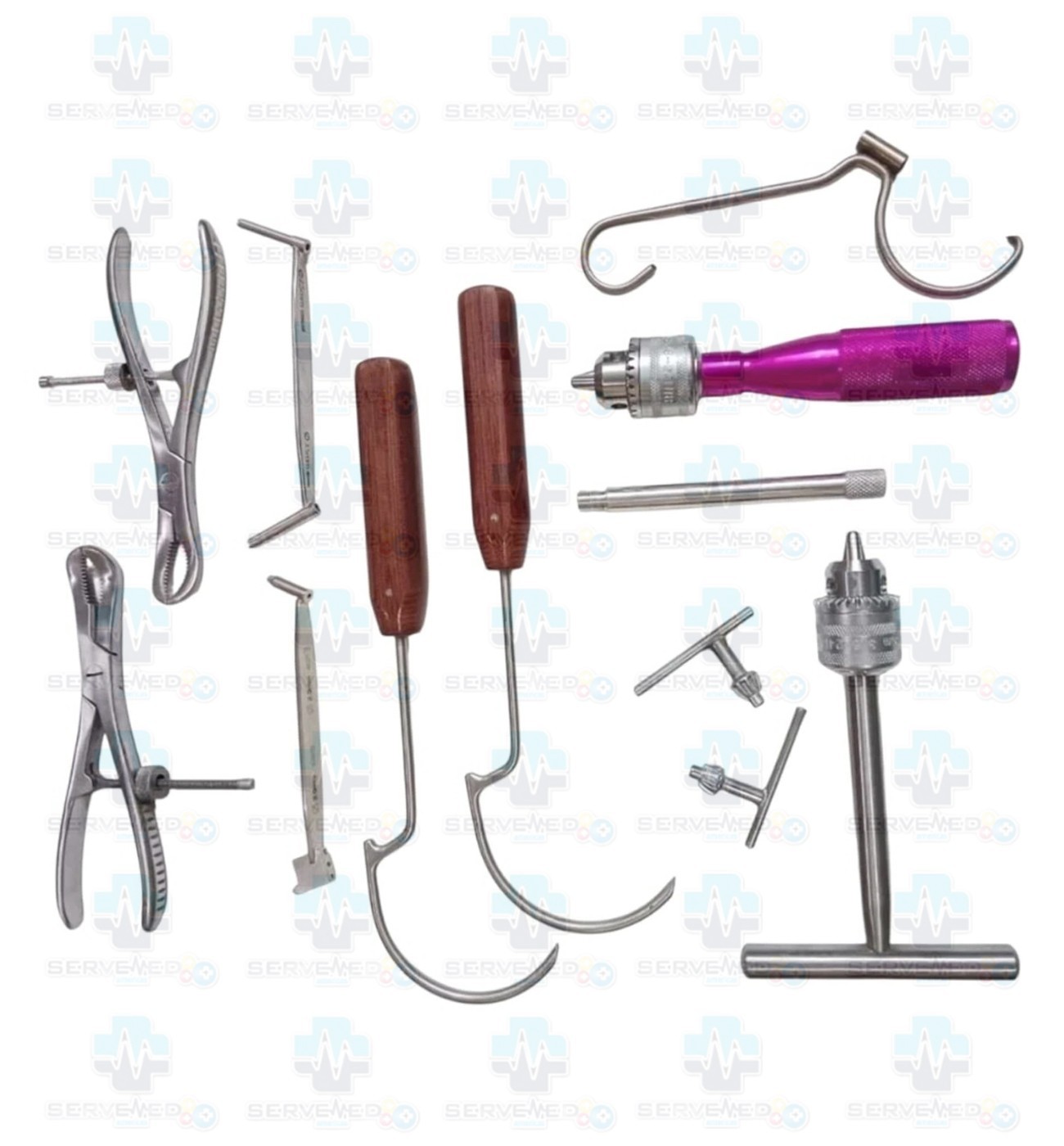 9 Pcs Set of Orthopedic Veterinary High Quality Surgical Instruments