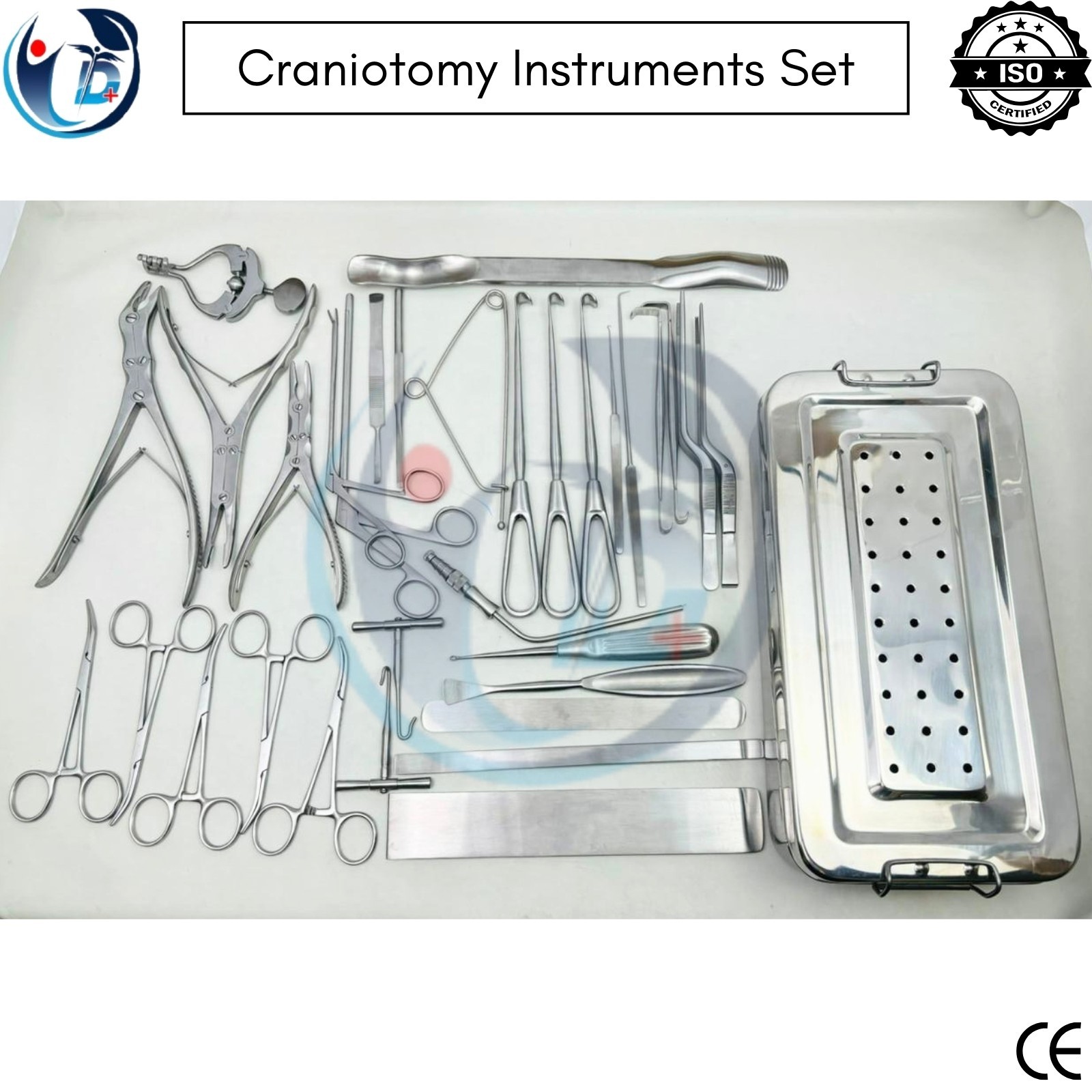 32-Piece Neuro Craniotomy Instruments Set Comprehensive Neurosurgery Tools