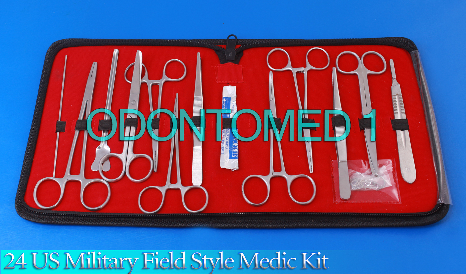 24 US Military Field Style Medic Instrument Kit – Medical Surgical Nurse DS-888