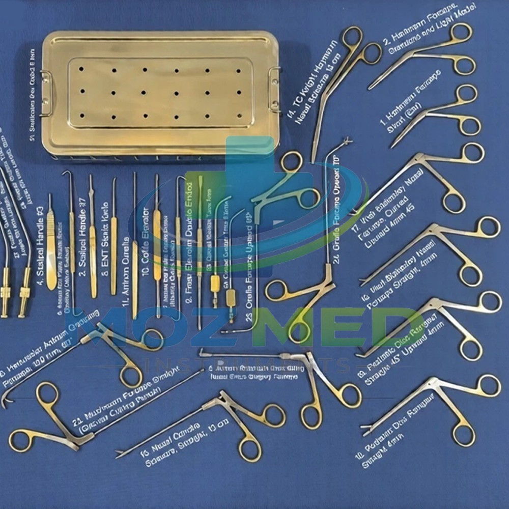 Fess Instruments Set Endoscopic Sinus Surgery A+ German Steel ENT Instruments Se