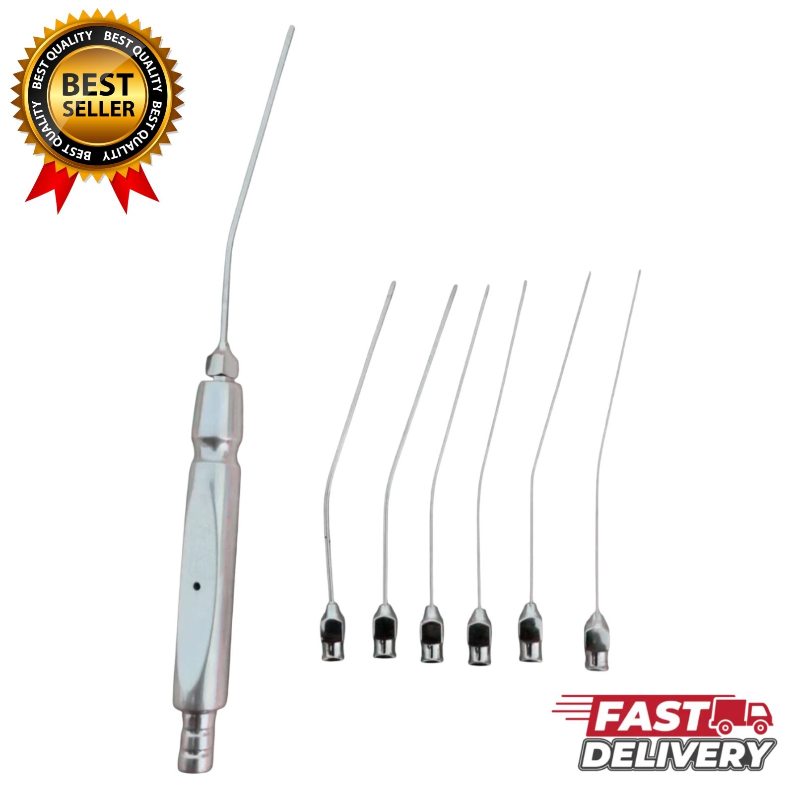 Nasal Ent Tympanoplasty Suction Tubes With Luer Lock Handle Surgical Instruments