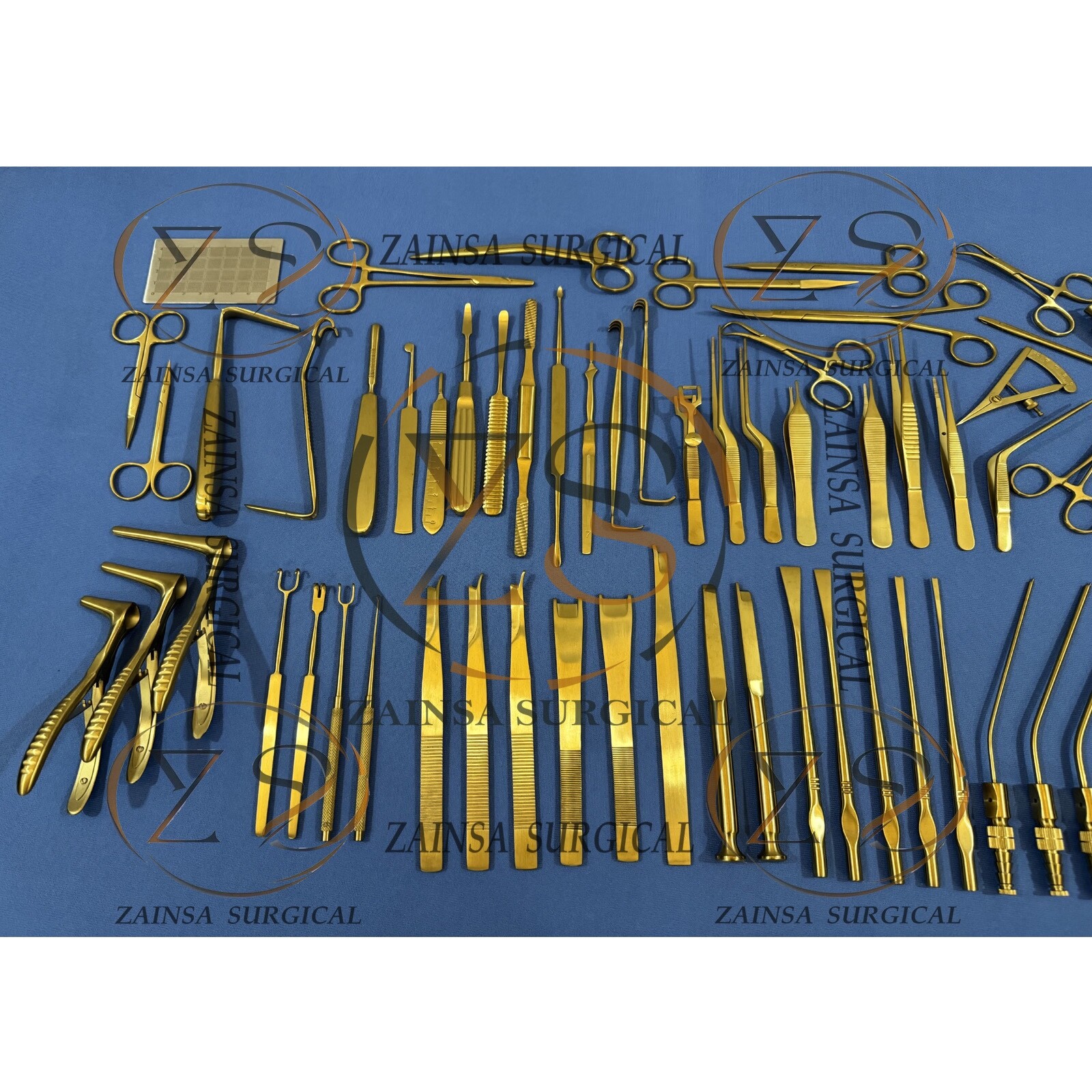 Rhinoplasty Instruments Set Titanium Gold Coated Nose Surgery Set
