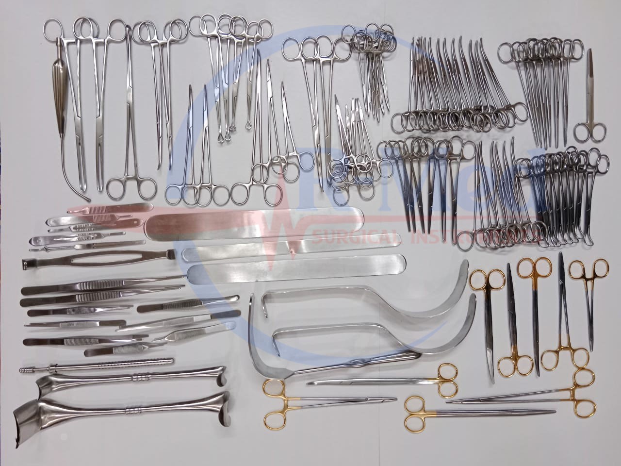 Basic Laparotomy 104 PCs Set General Surgery Instruments Best Quality