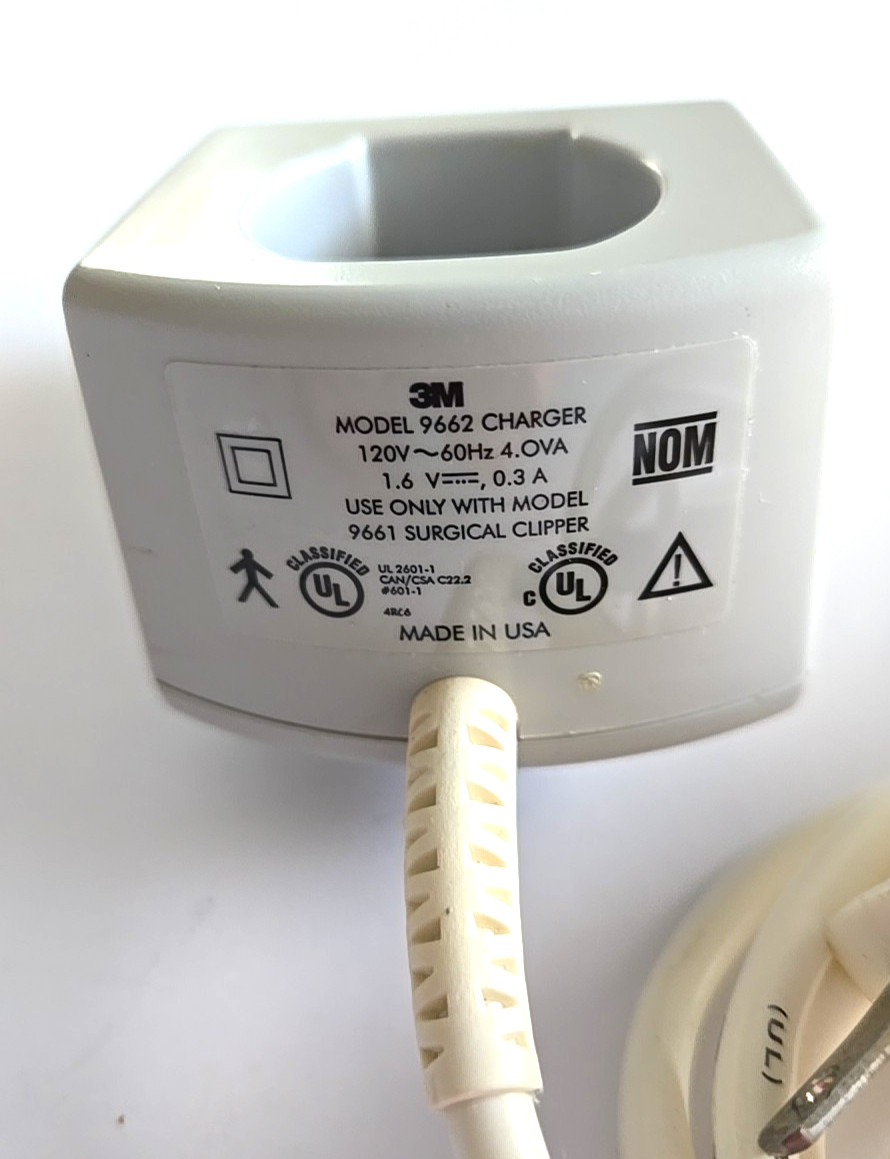 3M 9662 Charger Power Adapter, 9661 Surgical Clipper Orthopedic Healthcare EUC