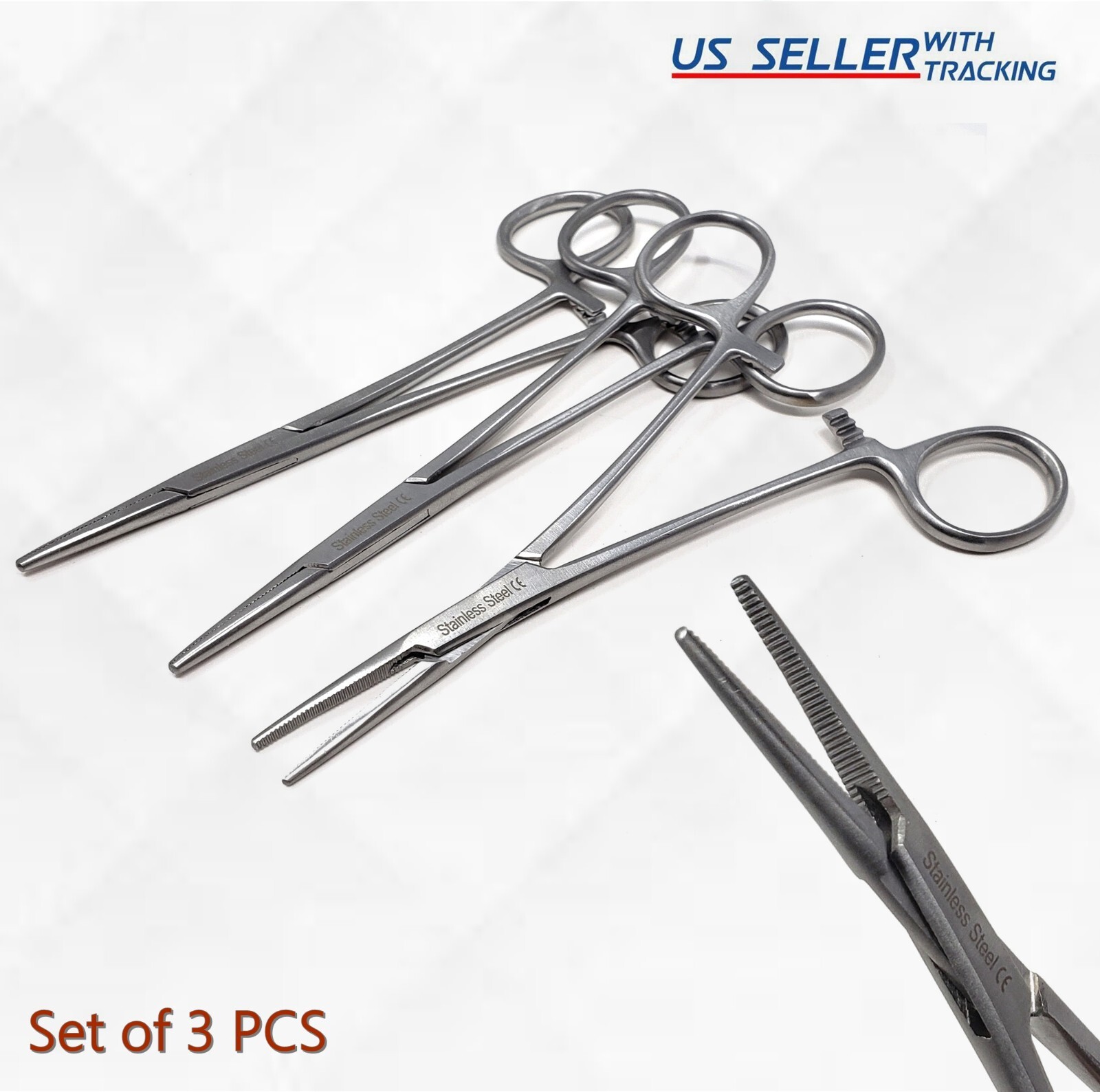 3x MOSQUITO LOCKING HEMOSTAT FORCEPS 5″ Straight Stainless Surgical INSTRUMENTS