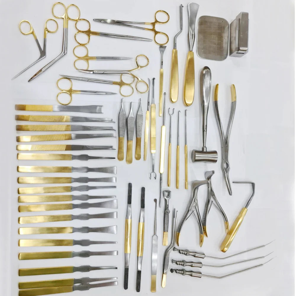 50 Pcs Rhinoplasty Instruments Set Plastic Surgery Surgical Scissors Osteotome