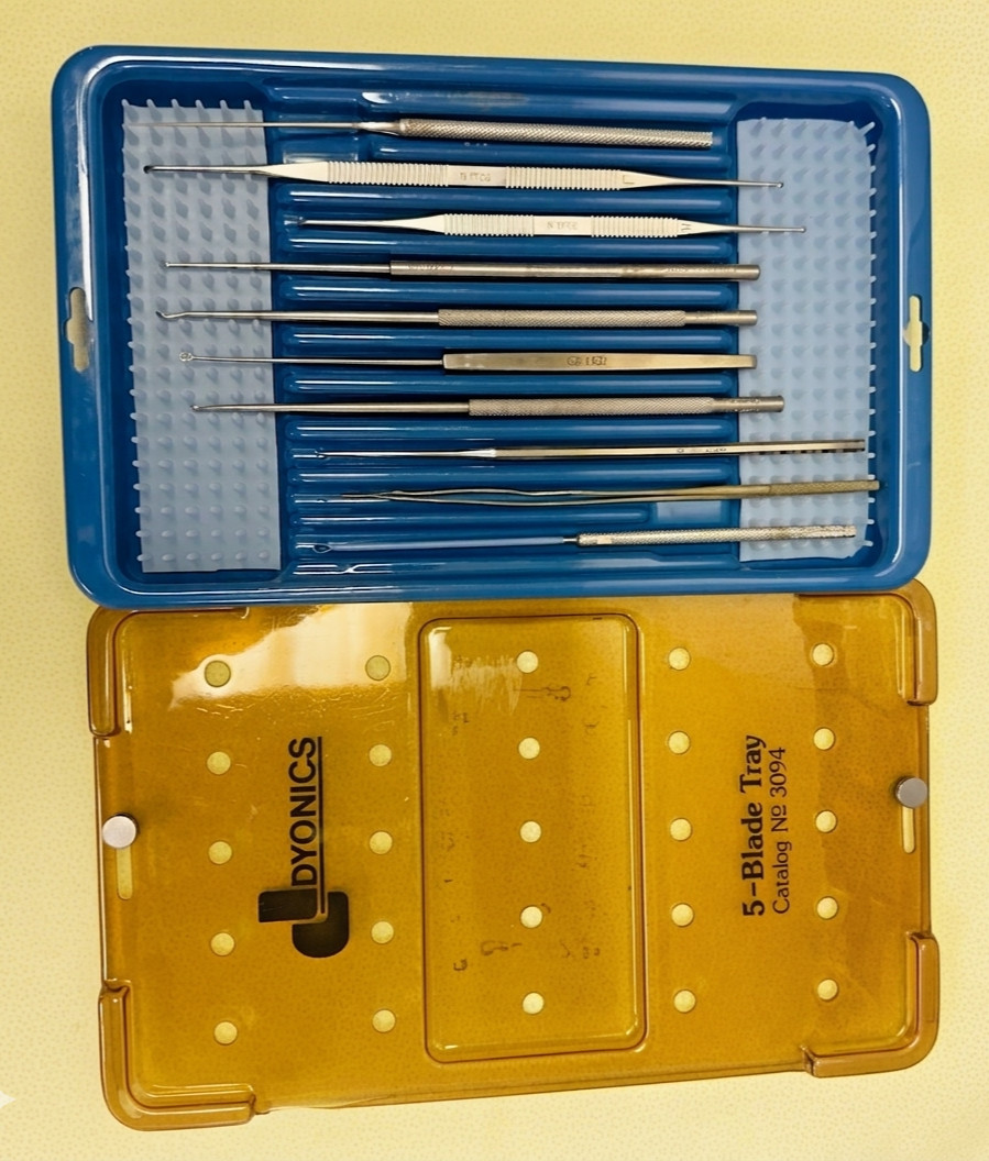 11 Piece Storz ENT Ear Pick Set ENT Instrument Otology Curette Set w/ Case