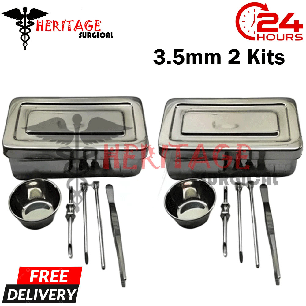 3.5mm HRT Trocar Kits 2 Sets Hormone Replacement Pellet Insertion Trocars