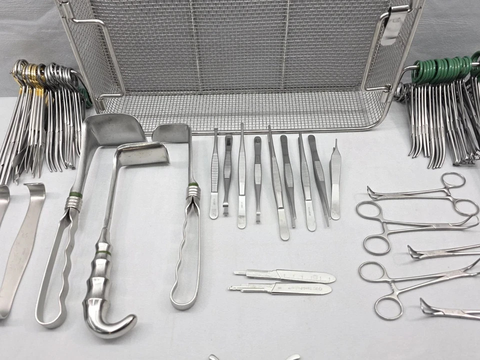 Aesculap 66 piece Basic General Surgical Instrument Set With Basket Bard