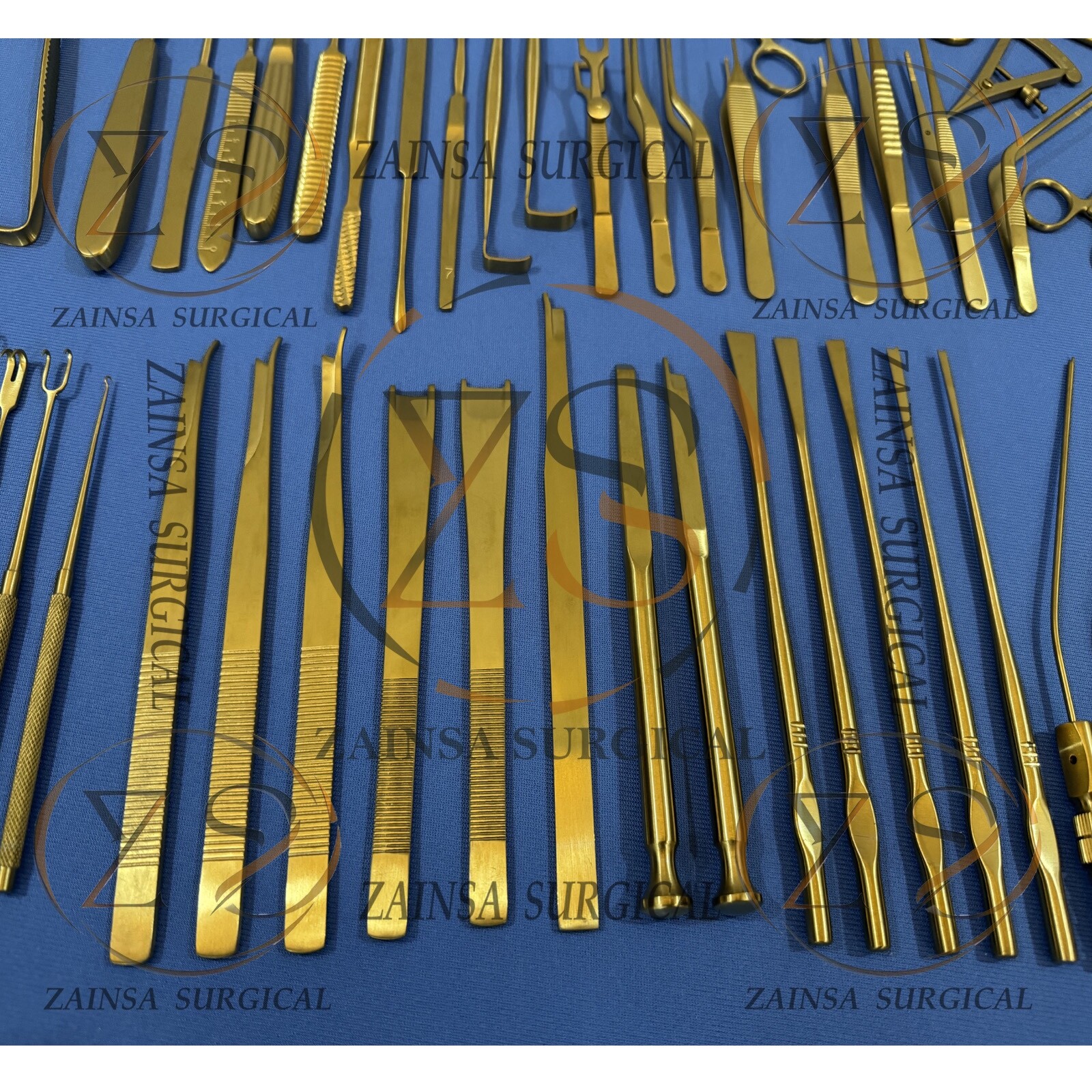 Rhinoplasty Instruments Set Titanium Gold Coated Nose Surgery Set