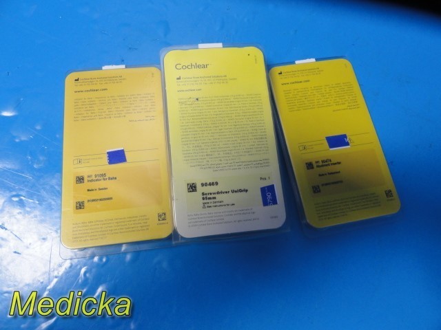 3x Cochlear Baha Tools – Indicator, Abutment Inserter & UniGrip Driver ~ 38688