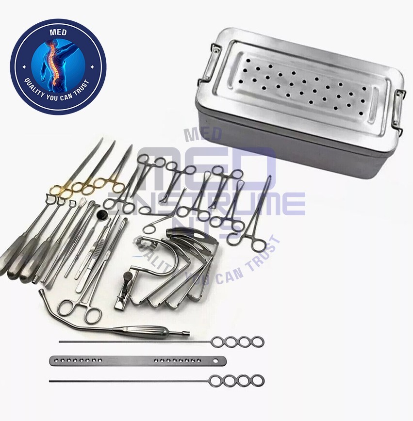 Tonsillectomy and Adenoidectomy 30 pcs kit Surgical Instrument Set + Free Box CE