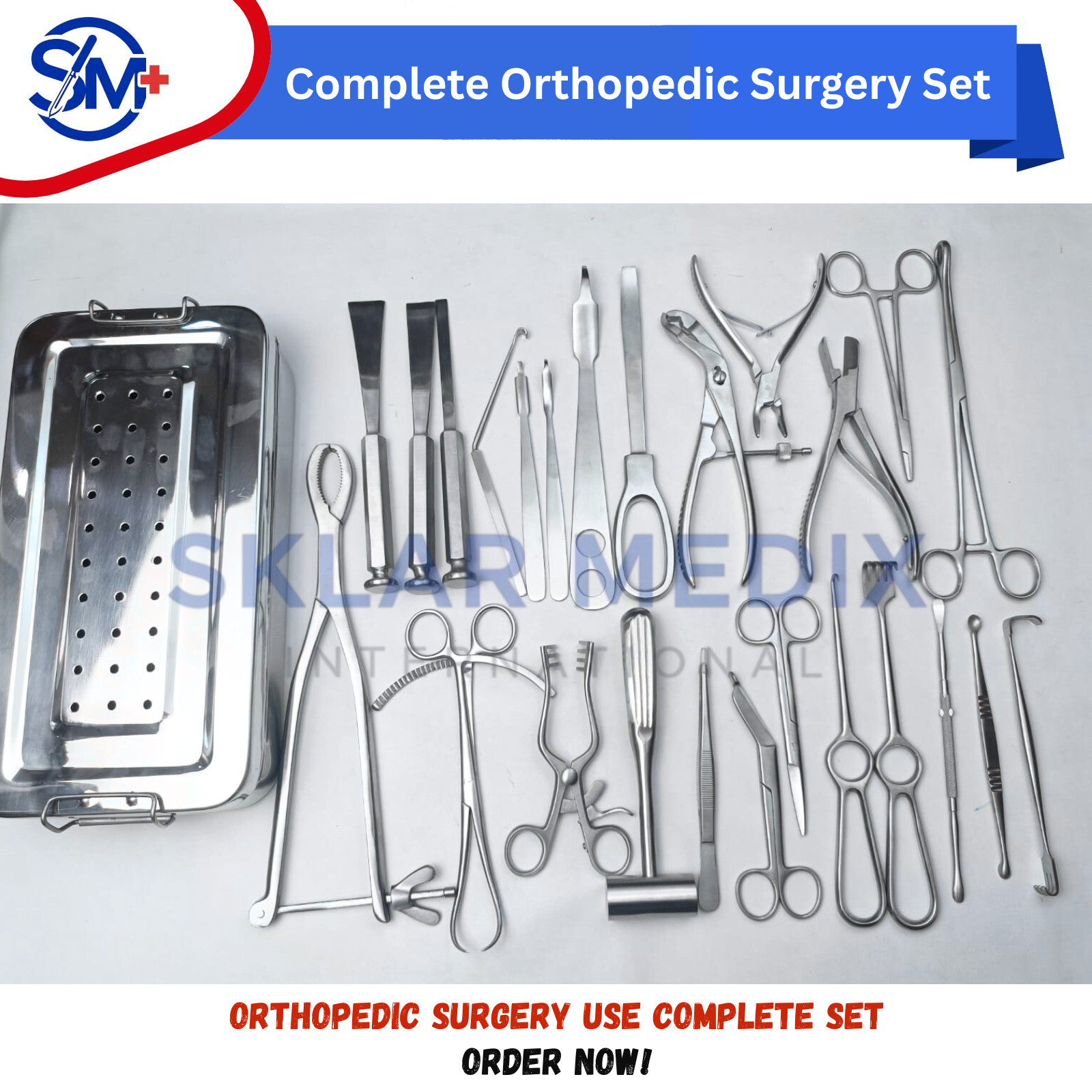 Basic Orthopedic Surgery Instrument Set 25 Pcs Surgical Kit Premium Quality CE