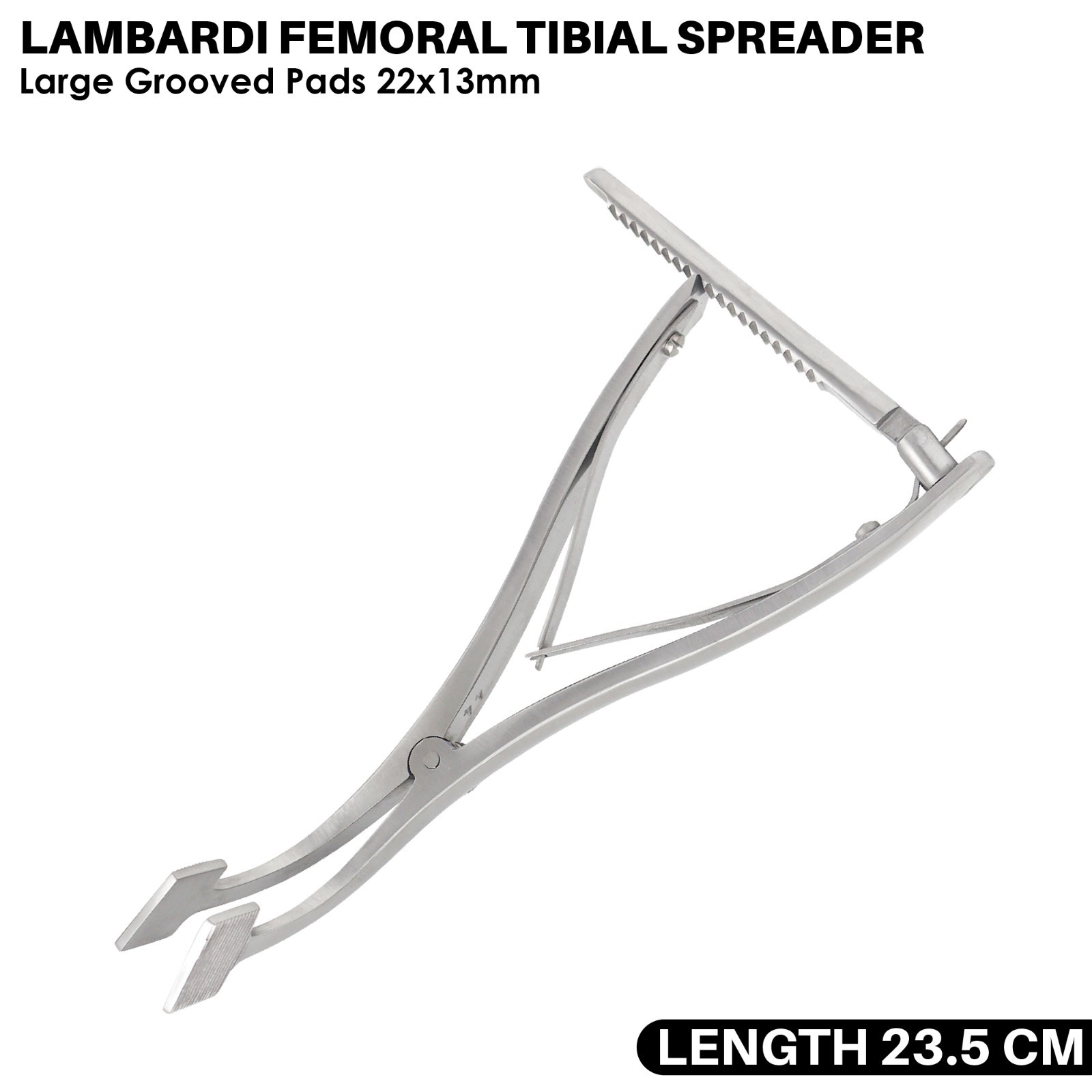 Lambardi Femoral Tibial Spreader Large Grooved Pads 22 x 13mm Orthopedic Tools