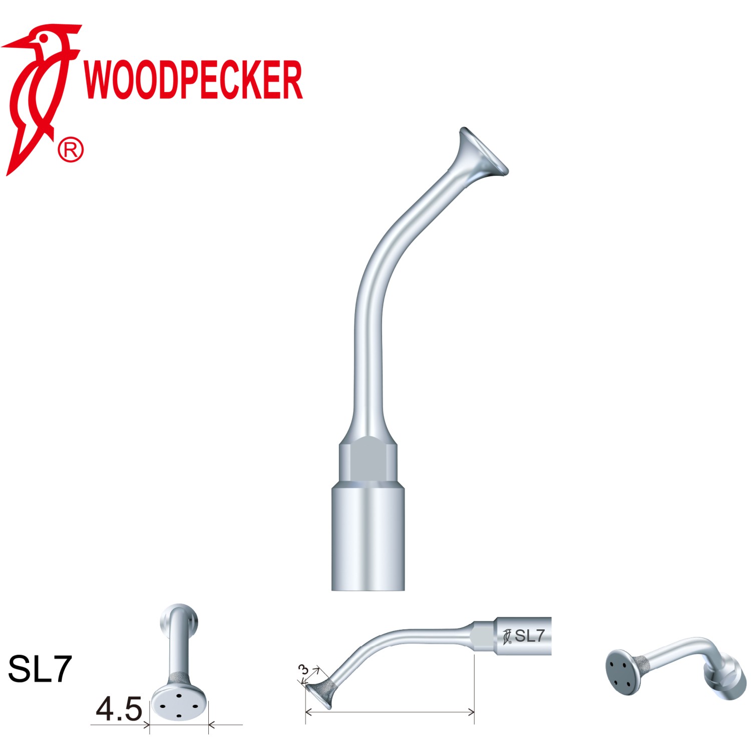 Woodpecker Dental Perio Bone Surgery Tips SL7 for Surgic Smart & Satelec