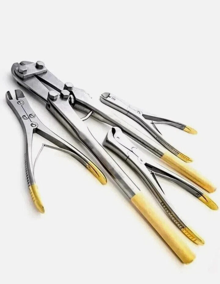Set of 4 Pcs TC Pin Wire Cutters Orthopedic Surgical High Quality Instruments