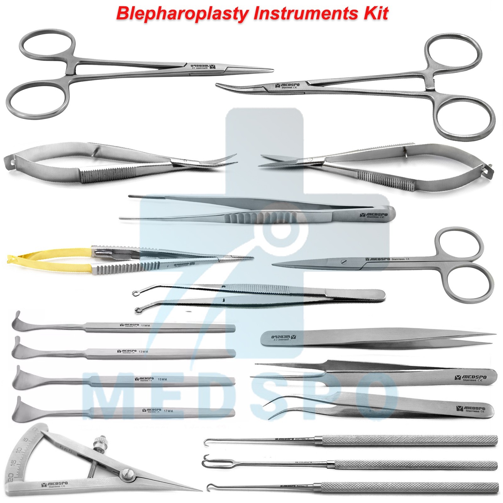 Blepharoplasty Set Ophthalmic Set Micro Surgery Tweezers Surgical Needle Holders
