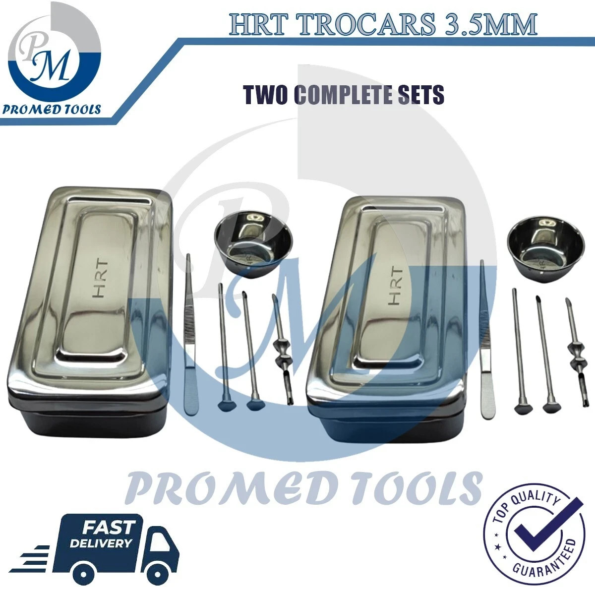 HRT Trocar Set 3.5mm Hormone Replacement Pellet Insertion Kit 2 Complete Sets