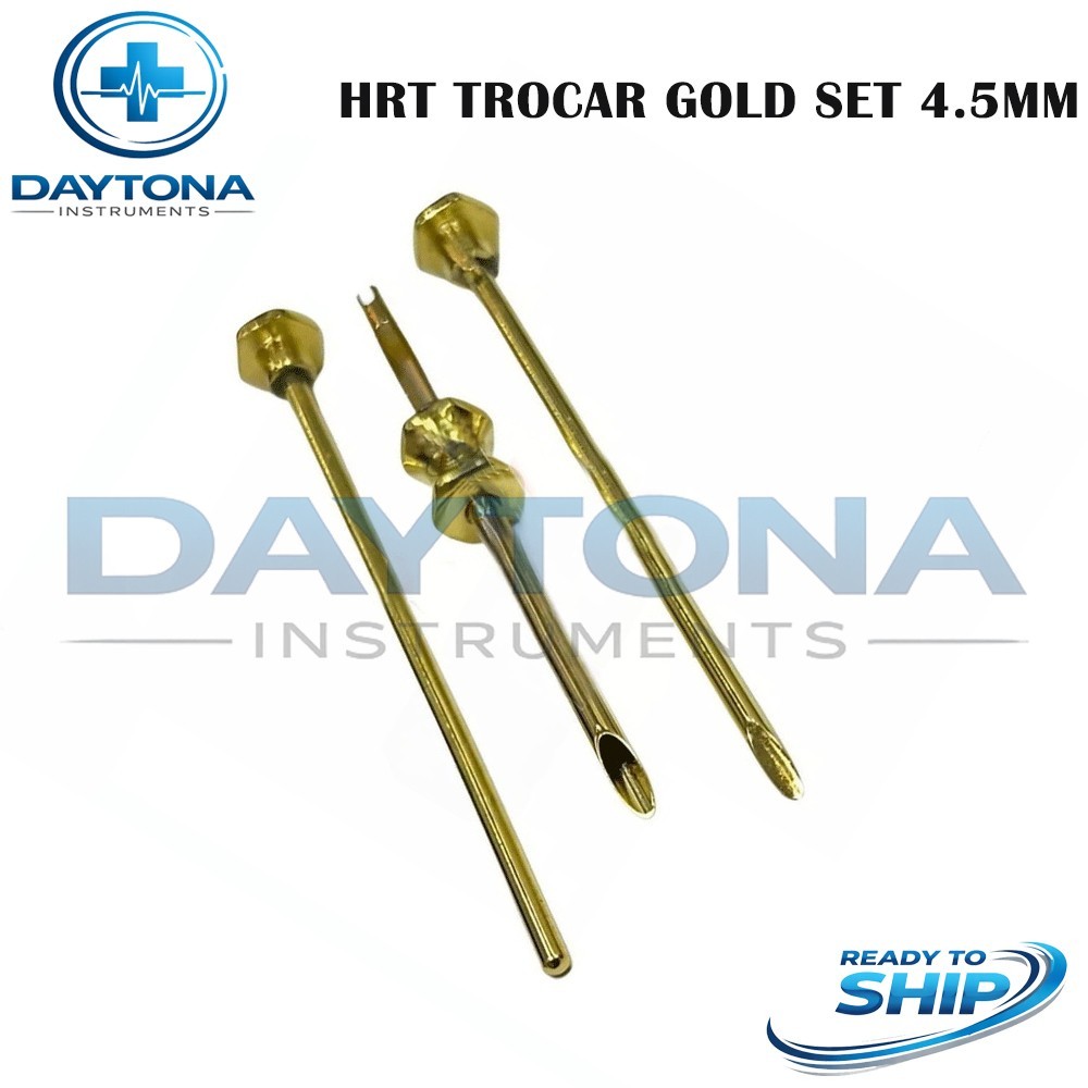 HRT Trocar kit 4.5mm Hormone Replacement Pellet Insertion Trocars Gold Set A+