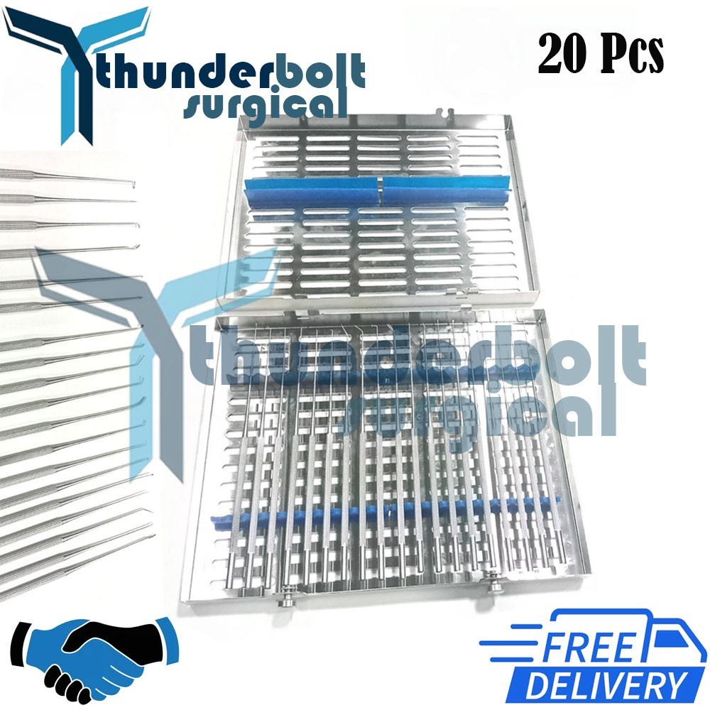 Rhoton Micro Dissector Expanded Set 20 Pcs Neurosurgery Instruments Set