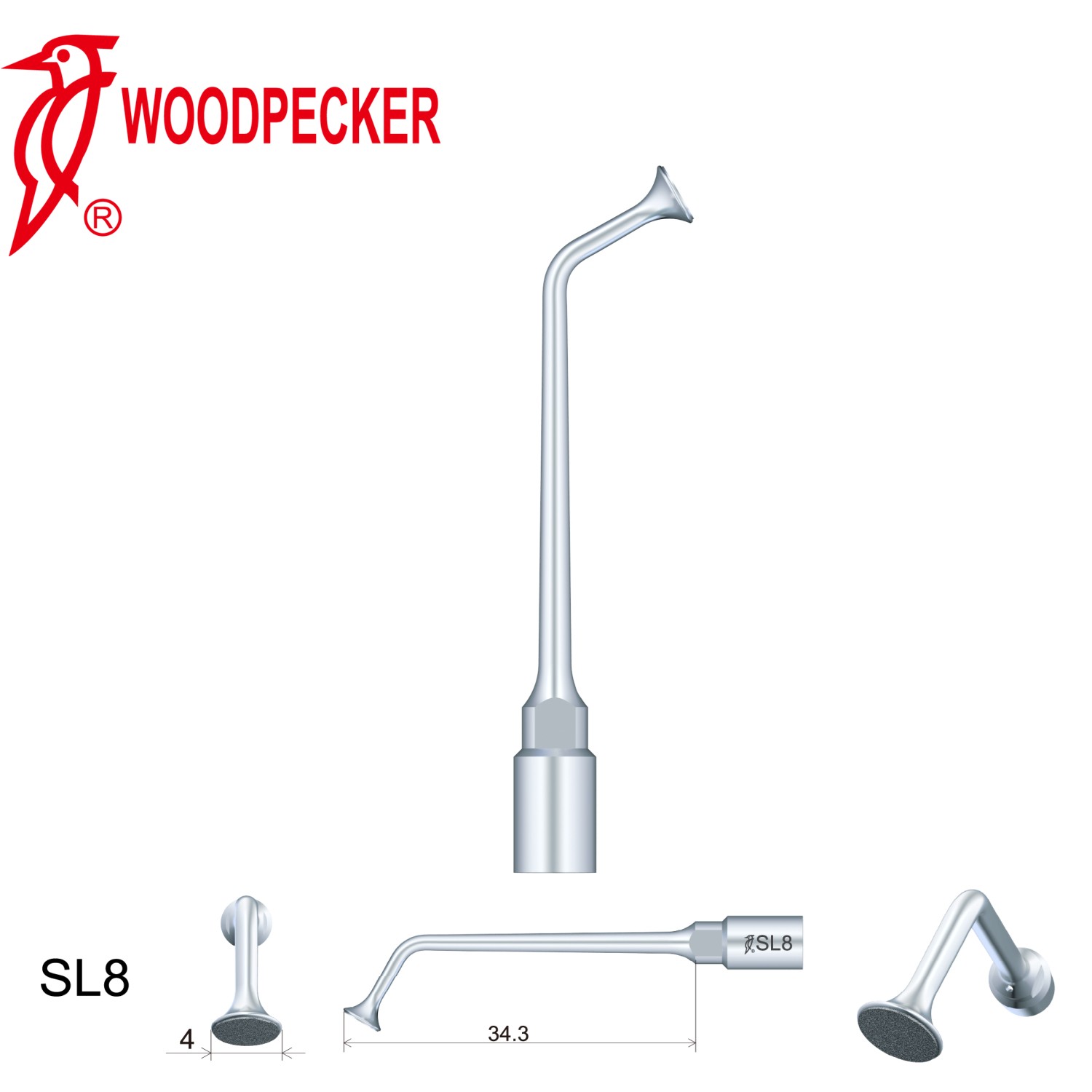 Woodpecker Dental Perio Bone Surgery Tips SL8 for Surgic Smart & Satelec Perio